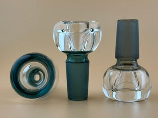 14mm single-hole glass slide in Teal