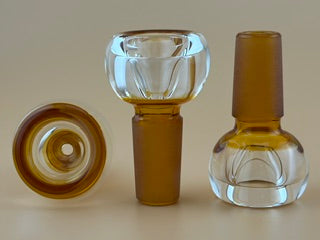 14mm single-hole glass slide in Light Amber