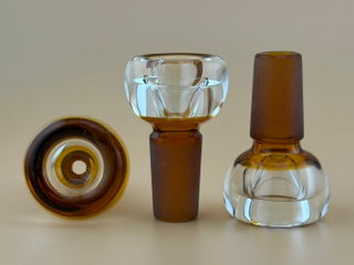 14mm single-hole glass slide in Dark Amber