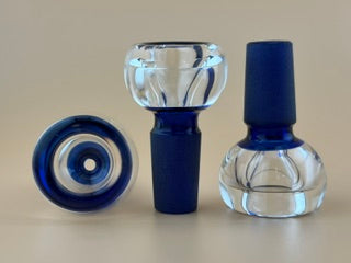14mm single-hole glass slide in Cobalt